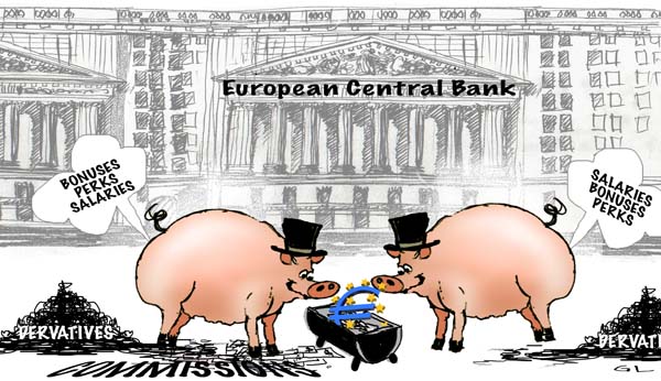 like pigs in mud...