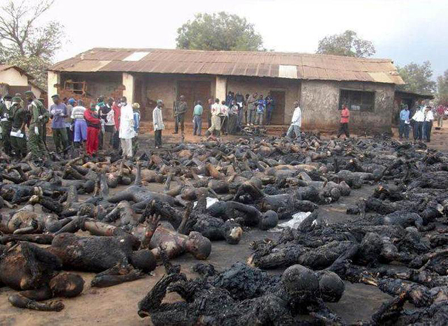 burnt for being Christians..