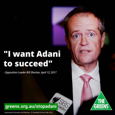 shorten adani